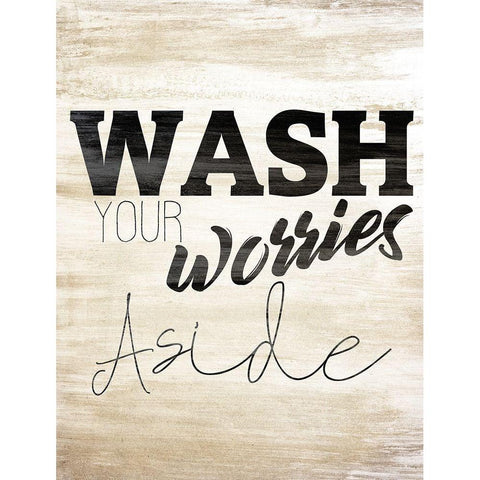 Wash 1 White Modern Wood Framed Art Print by Kimberly, Allen