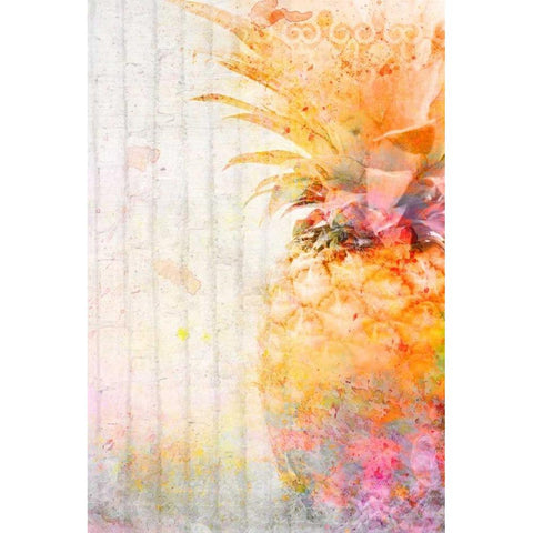 Pineapple Dream Black Modern Wood Framed Art Print with Double Matting by Allen, Kimberly