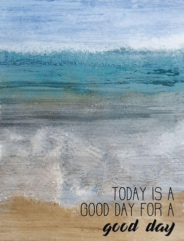 Good Day at the Beach 2 Black Ornate Wood Framed Art Print with Double Matting by Kimberly, Allen