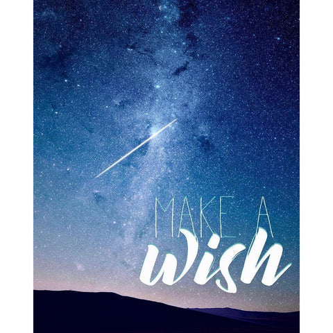 Make a Wish White Modern Wood Framed Art Print by Kimberly, Allen