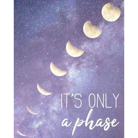 Its only a Phase Black Modern Wood Framed Art Print by Kimberly, Allen