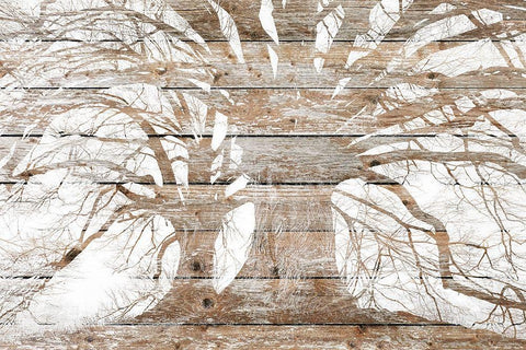 My Branches Black Ornate Wood Framed Art Print with Double Matting by Kimberly, Allen