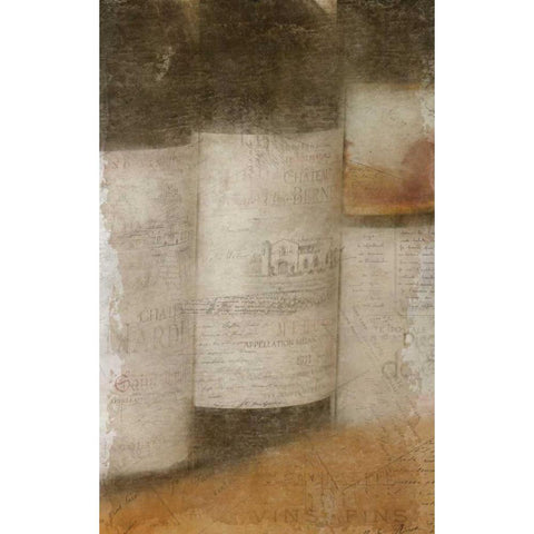 Vintage Wine 2 Black Modern Wood Framed Art Print with Double Matting by Allen, Kimberly