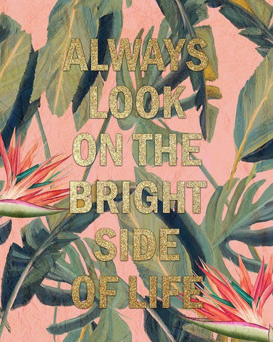 Bright Side 1 White Modern Wood Framed Art Print with Double Matting by Kimberly, Allen