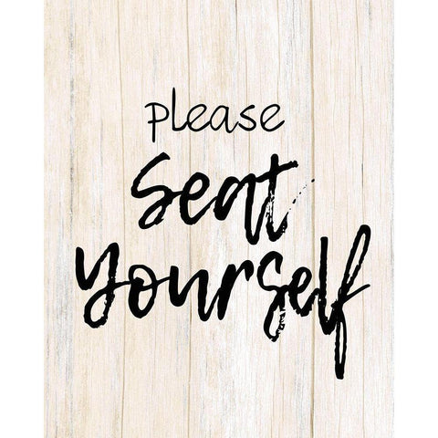 Seat Yourself Black Modern Wood Framed Art Print with Double Matting by Kimberly, Allen