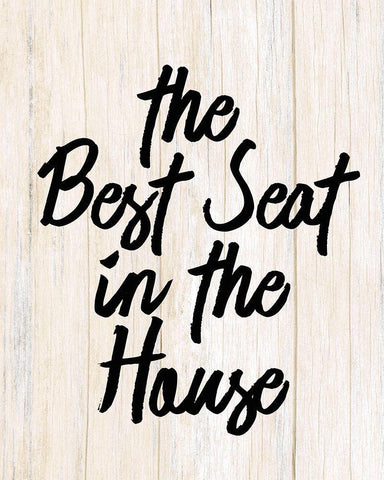 The Best Seat White Modern Wood Framed Art Print with Double Matting by Kimberly, Allen