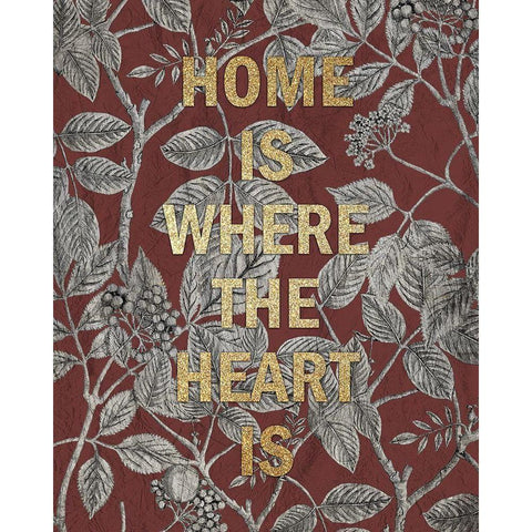 Home is Where Black Modern Wood Framed Art Print with Double Matting by Kimberly, Allen