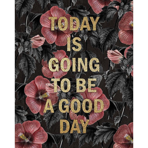 Today Black Modern Wood Framed Art Print by Kimberly, Allen