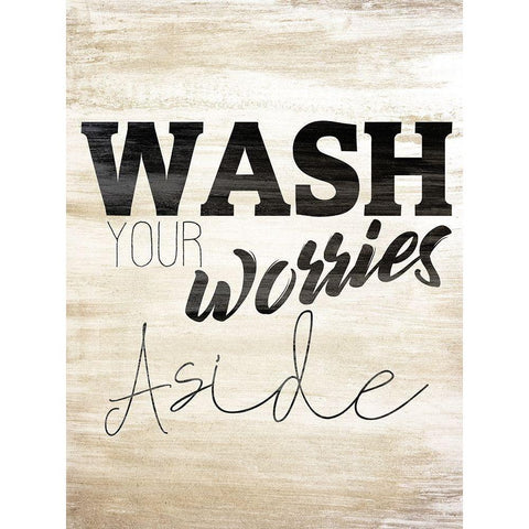 Wash 1 Black Modern Wood Framed Art Print by Kimberly, Allen