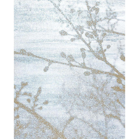 Gilded Branch 1 White Modern Wood Framed Art Print by Kimberly, Allen