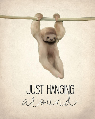 Just Hanging White Modern Wood Framed Art Print with Double Matting by Kimberly, Allen