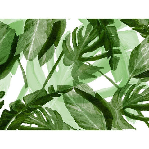 Tropic Green 3 White Modern Wood Framed Art Print by Kimberly, Allen