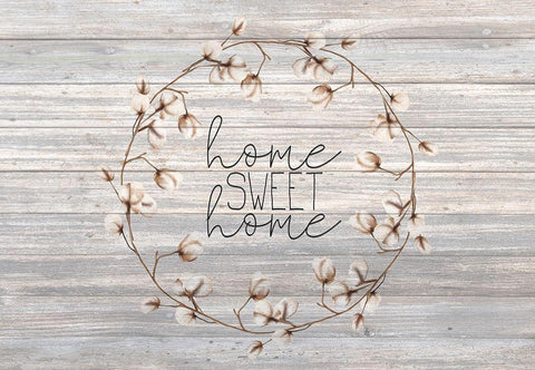 Home Sweet Home Black Ornate Wood Framed Art Print with Double Matting by Kimberly, Allen