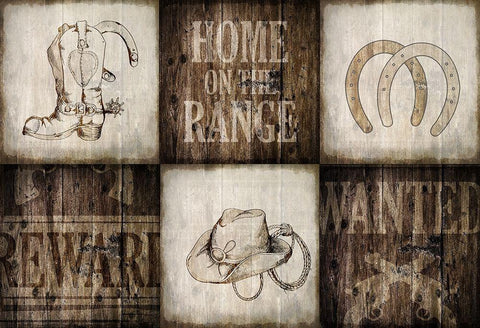 On the Range 7 Black Ornate Wood Framed Art Print with Double Matting by Kimberly, Allen