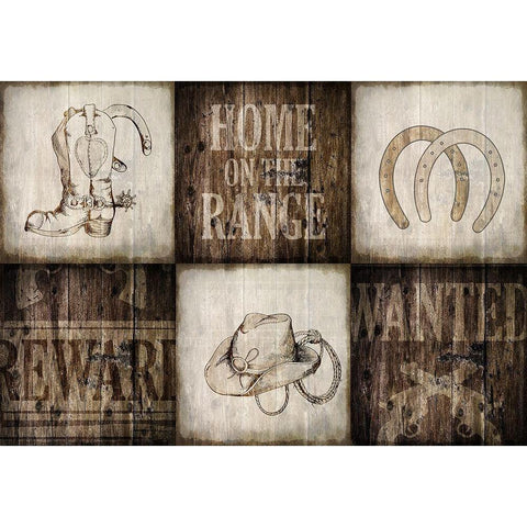 Home On The Range Black Modern Wood Framed Art Print by Kimberly, Allen