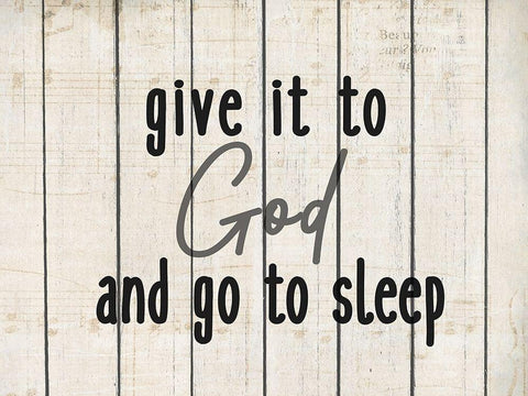 Give it to God Black Ornate Wood Framed Art Print with Double Matting by Kimberly, Allen