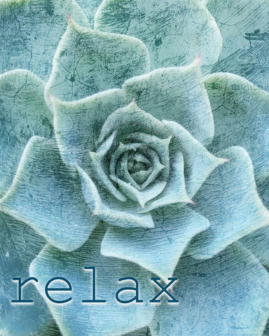 Relax and Breathe 1 White Modern Wood Framed Art Print with Double Matting by Kimberly, Allen