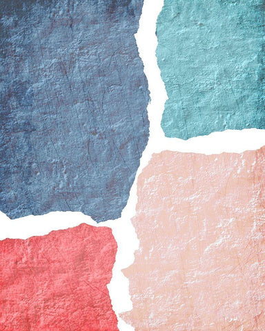Blocked 2 White Modern Wood Framed Art Print with Double Matting by Kimberly, Allen
