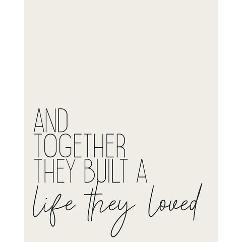 Built a Life Black Modern Wood Framed Art Print with Double Matting by Kimberly, Allen