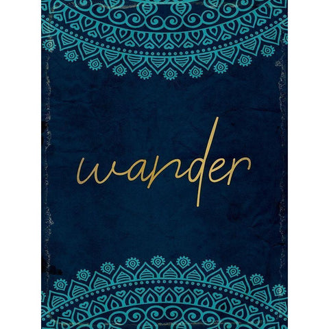 Lets Wander 2 White Modern Wood Framed Art Print by Kimberly, Allen