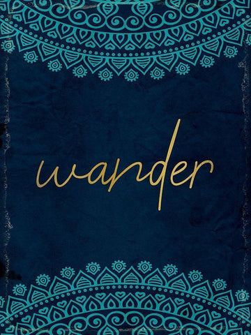 Lets Wander 2 Black Ornate Wood Framed Art Print with Double Matting by Kimberly, Allen