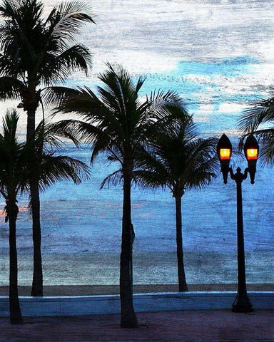 Sunset at the Beach 2 Black Ornate Wood Framed Art Print with Double Matting by Kimberly, Allen