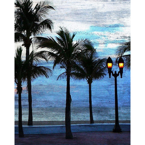 Sunset at the Beach 2 Black Modern Wood Framed Art Print by Kimberly, Allen