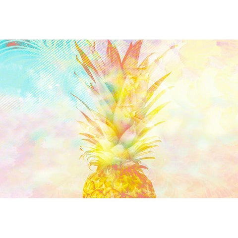 Pinneapple Dreams White Modern Wood Framed Art Print by Kimberly, Allen