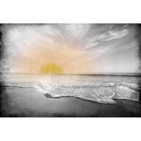 Sunrise at the Coast Black Modern Wood Framed Art Print with Double Matting by Kimberly, Allen