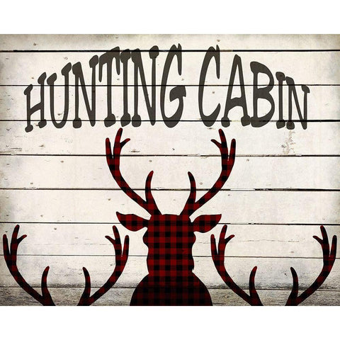 Deer Inn Black Modern Wood Framed Art Print by Kimberly, Allen