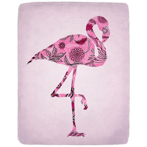 Flamingo 1 Black Modern Wood Framed Art Print with Double Matting by Kimberly, Allen