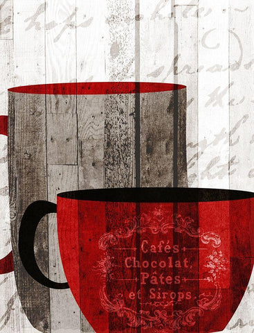 Morning Coffee 1 Black Ornate Wood Framed Art Print with Double Matting by Kimberly, Allen