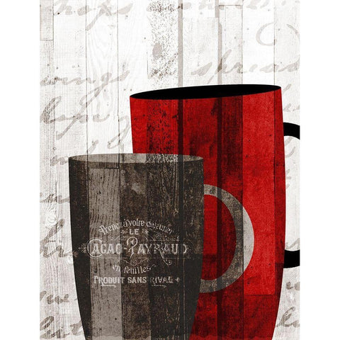 Morning Coffee 2 Black Modern Wood Framed Art Print with Double Matting by Kimberly, Allen