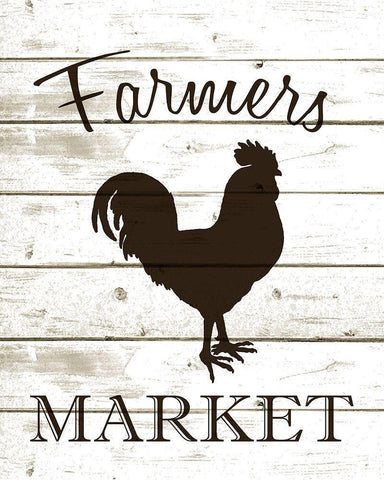 Farmers Market 2 White Modern Wood Framed Art Print with Double Matting by Kimberly, Allen