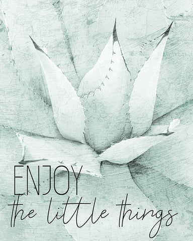 Enjoy the Little Things White Modern Wood Framed Art Print with Double Matting by Kimberly, Allen