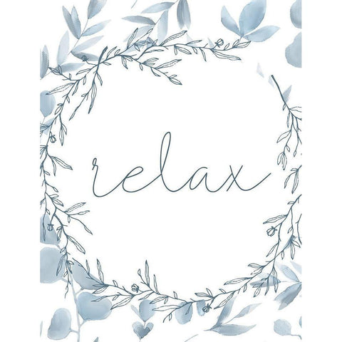 Relax 1 Gold Ornate Wood Framed Art Print with Double Matting by Kimberly, Allen