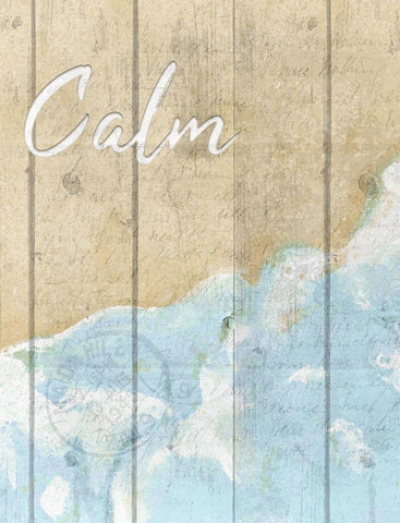 Calm and Breathe 1 Black Ornate Wood Framed Art Print with Double Matting by Kimberly, Allen
