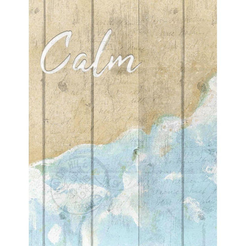 Calm and Breathe 1 Black Modern Wood Framed Art Print by Kimberly, Allen