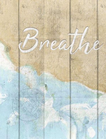 Calm and Breathe 2 White Modern Wood Framed Art Print with Double Matting by Kimberly, Allen