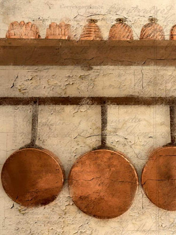 Copper 1 White Modern Wood Framed Art Print with Double Matting by Allen, Kimberly