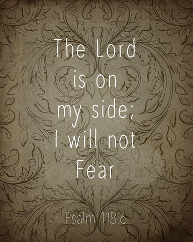 Psalms 3 White Modern Wood Framed Art Print with Double Matting by Kimberly, Allen