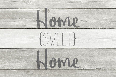 Home Sweet Home White Modern Wood Framed Art Print with Double Matting by Kimberly, Allen