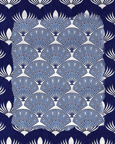 Chinoiserie 2 White Modern Wood Framed Art Print with Double Matting by Kimberly, Allen
