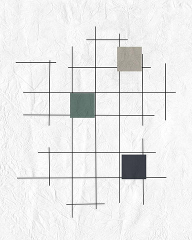 Grid 1 Black Ornate Wood Framed Art Print with Double Matting by Kimberly, Allen