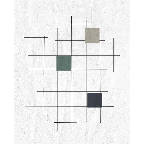 Grid 1 Black Modern Wood Framed Art Print by Kimberly, Allen