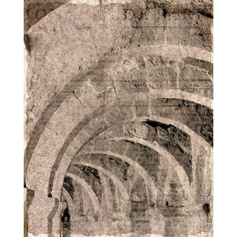 Arches 1 Black Modern Wood Framed Art Print with Double Matting by Kimberly, Allen