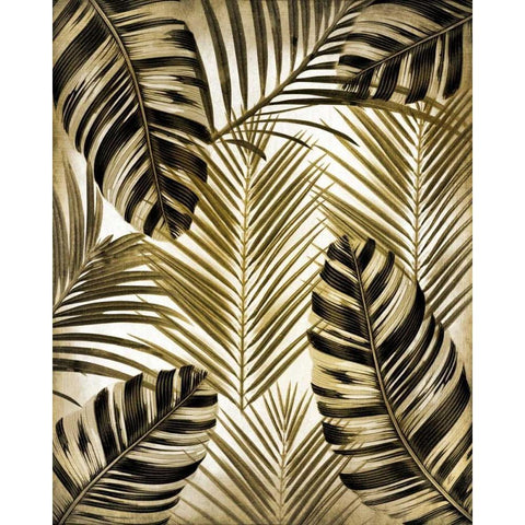 Gold Palm 2 White Modern Wood Framed Art Print by Allen, Kimberly