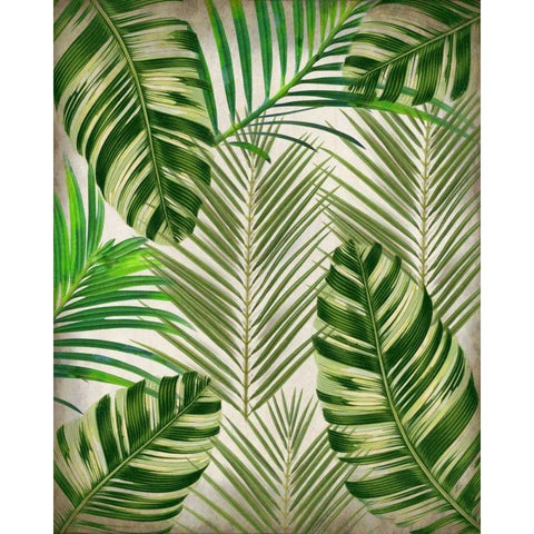 Palms 1 White Modern Wood Framed Art Print by Allen, Kimberly