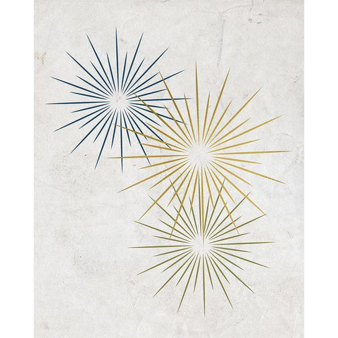 Burst 1 White Modern Wood Framed Art Print by Kimberly, Allen