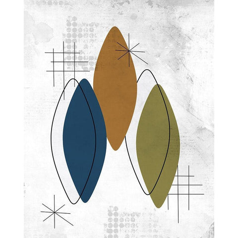 Burst Three 2 Black Modern Wood Framed Art Print by Kimberly, Allen